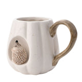 Widdop and Co. Country Living White Glazed Ceramic Hedgehog Mug H9.5 x W13 x D9 cms
