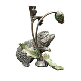 Richard Cooper Hedgehog with Poppy 1147 Hot Cast Bronze Figurine