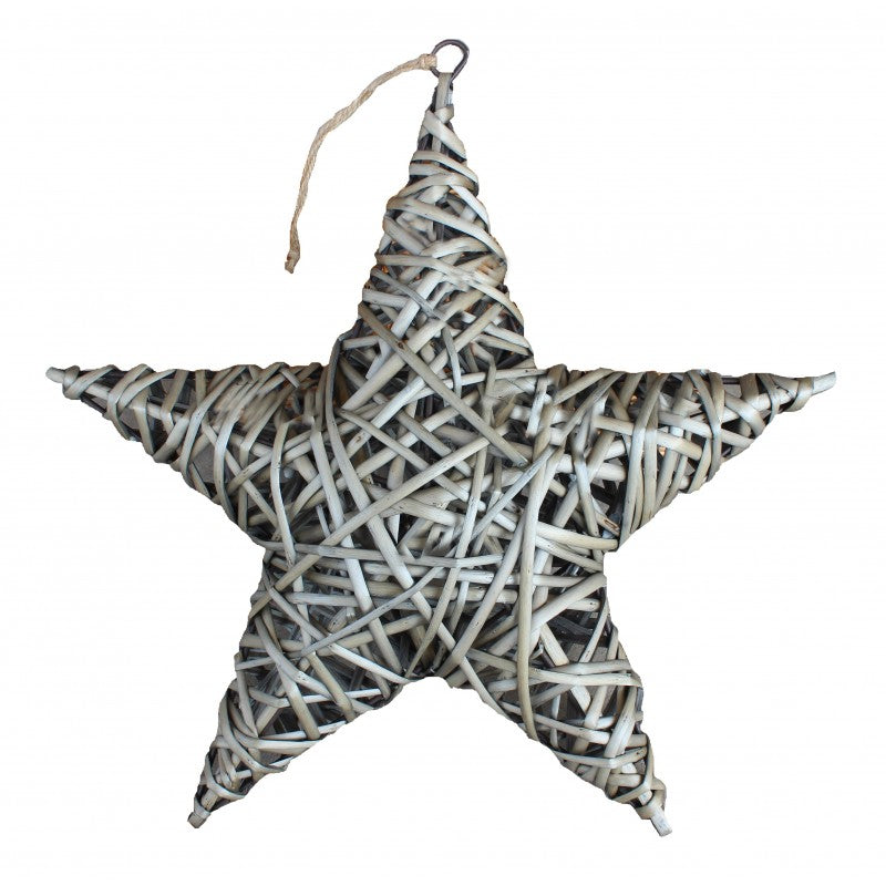 Full Star Antique Wash Willow Wreath 40cm Diameter Door Decoration