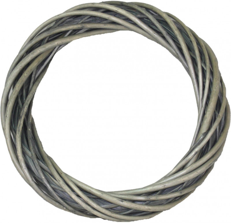 Small Antique Wash Willow Ring Wreath 35cm Diameter