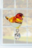Handmade Pretty Little Birds Glass Bird Suncatcher Crystals