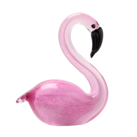 Juliana Objets d'art Glass Figurine - Pink Flamingo Paperweight Ornament