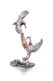 Butler & Peach Detailed Small Solid Hot Cast Bronze - Pair of Kingfishers 2098