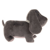 Hestia Dark Grey Dog Door Stop with Diamante Collar