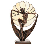 Juliana Art Nouveau Bronze Lady Dancer Figurine Tiffany Lamp