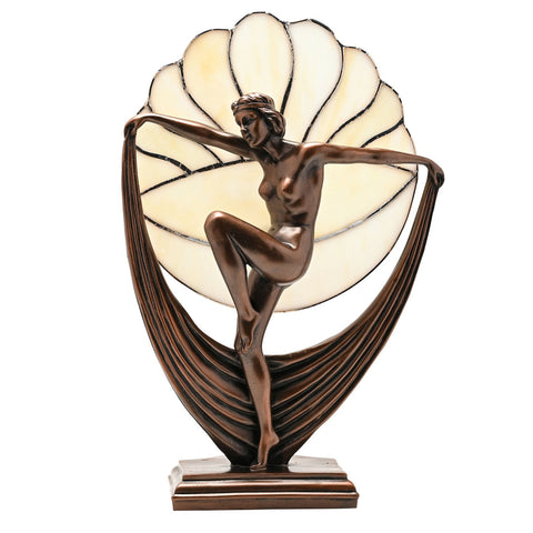 Juliana Art Nouveau Bronze Lady Dancer Figurine Tiffany Lamp