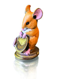 Richard Cooper Studio Cold Cast Bronze Mouse Penny for your Thoughts by Michael Simpson 269BR