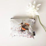 Meg hawkins Watercolour Bee on Heather Cotton Cosmetic Bag