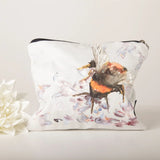 Meg hawkins Watercolour Bee on Heather Cotton Cosmetic Bag