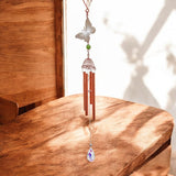 Rose Gold Wind Chimes ? Decorative Metal Hanging Chimes 58cm - Butterfly Wind Chime