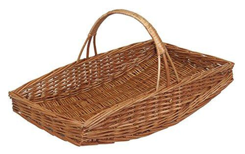 Oblong Wicker Willow Garden Trugs Baskets Brown