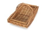 Oblong Wicker Willow Garden Trugs Baskets Brown