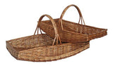 Oblong Wicker Willow Garden Trugs Baskets Brown