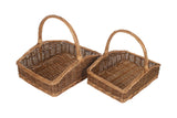 Rectangular Country Unpeeled Garden Trugs