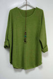 Moda Italy Loose Top with Necklace - one size