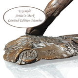 Baby Elephant Running - Bronze Sculpture (1218)