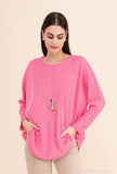 Moda Italy Loose Top with Necklace - one size
