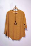 Moda Italy Loose Top with Necklace - one size