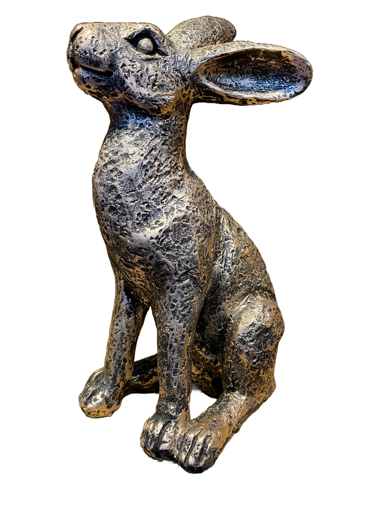 Alert Hare Medium New Bronze Colour Home or Garden Statue