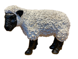 Black & White Spiky Sheep Ornament Statue Home or Garden