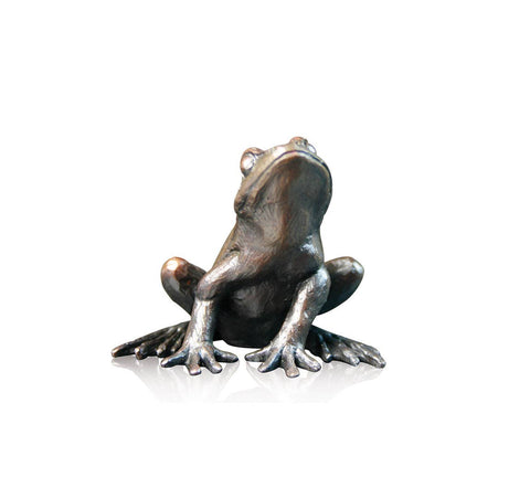 Frog Sitting - Bronze Sculpture (918)