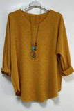 Moda Italy Loose Top with Necklace - one size