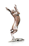 Richard Cooper Medium Boxing Hare Limited Edition Foundry Bronze Sculpture 1012