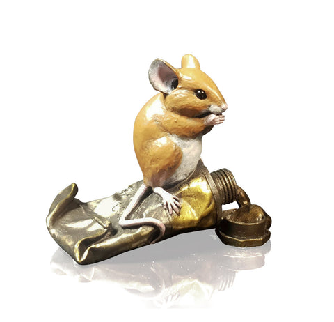 Cold Cast Bronze Mouse Artist's Little Helper by Michael Simpson - Hand Painted 263BR