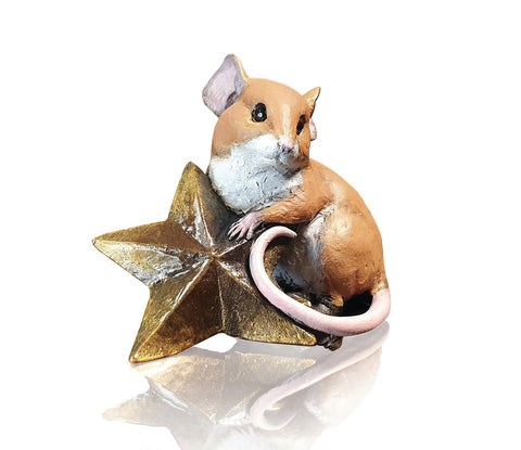 Richard Cooper Studio Cold Cast Bronze Mouse Little Star by Michael Simpson - Hand Painted 264BR