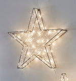 Galaxy Star Hanging 130 Light Wreath Decoration 30cm Silver