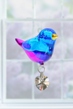 Handmade Pretty Little Birds Glass Bird Suncatcher Crystals