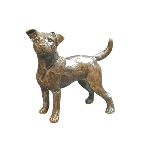 Butler & Peach Detailed Small Solid Bronze Jack Russell Dog Boxed - Willow and Avon