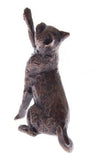 Butler & Peach Detailed Small Solid Bronze Cat Sitting - Willow and Avon