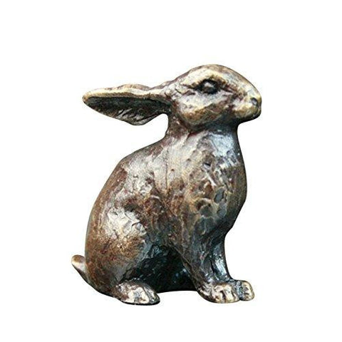 Butler & Peach Detailed Small Solid Bronze Bunny - Willow and Avon