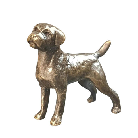 Butler & Peach Detailed Small Solid Bronze Border Terrier Dog - Willow and Avon