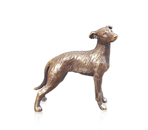 Butler & Peach Detailed Small Solid Bronze Lurcher Dog - Willow and Avon