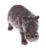 Butler & Peach Detailed Small Solid Bronze Hippo - Willow and Avon