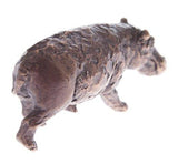 Butler & Peach Detailed Small Solid Bronze Hippo - Willow and Avon