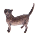 Butler & Peach Detailed Small Solid Bronze Cat Standing - Willow and Avon