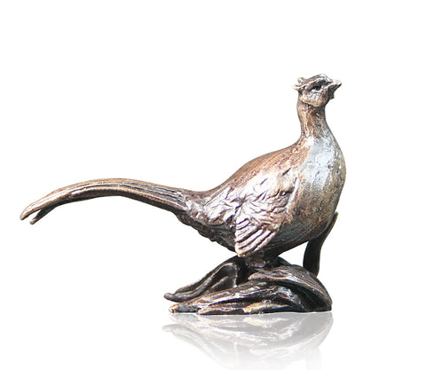 Butler & Peach Detailed Small Solid Hot Cast Bronze Pheasant - Willow and Avon