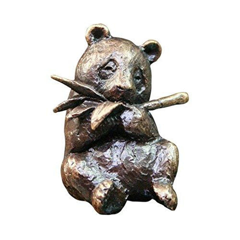 Butler & Peach Detailed Small Solid Bronze Panda - Willow and Avon