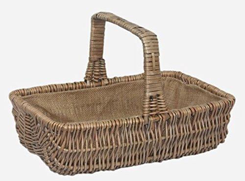 Wicker Rectangular Garden Basket Trug Small Medium Large