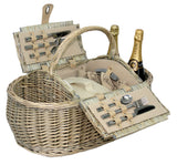 Willow Wicker 4 Person Boat Fitted Picnic Basket Hamper FH030