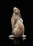 Butler & Peach Detailed Small Solid Bronze Hare Moongazing - Willow and Avon