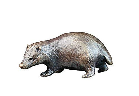Butler & Peach Detailed Small Solid Bronze Badger Boxed Gift - Willow and Avon