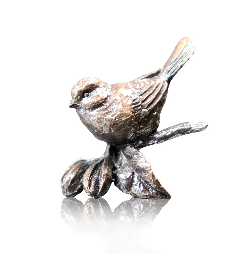 Butler & Peach Detailed Small Solid Hot Cast Bronze Bluetit - Willow and Avon