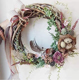 Medium Natural Willow Wicker Round Wreath 40cm for Decorative Home Craft Christmas Easter Wedding