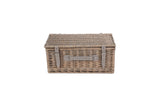 Willow 4 Person Grey Tweed Wicker Fitted Picnic Basket Hamper Cooler Blanket