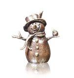 Butler & Peach Detailed Small Solid Hot Cast Bronze - Christmas Snowman 2090