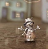 Butler & Peach Detailed Small Solid Hot Cast Bronze - Christmas Snowman 2090
